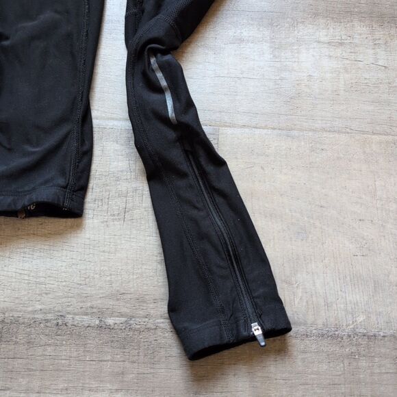 Nike Dri Fit black running Leggings SIZE M Zipper ankle lightweight stretchy - Picture 8 of 8